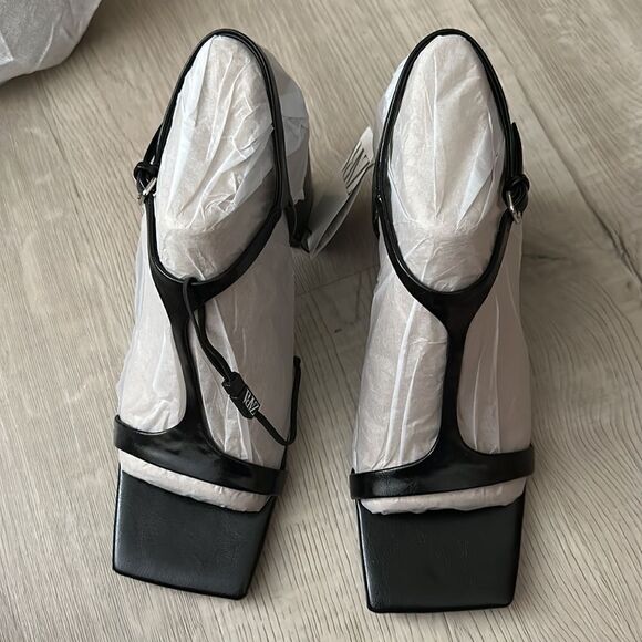 ZARA | Black | BLOCK HEEL SANDALS - Picture 7 of 8
